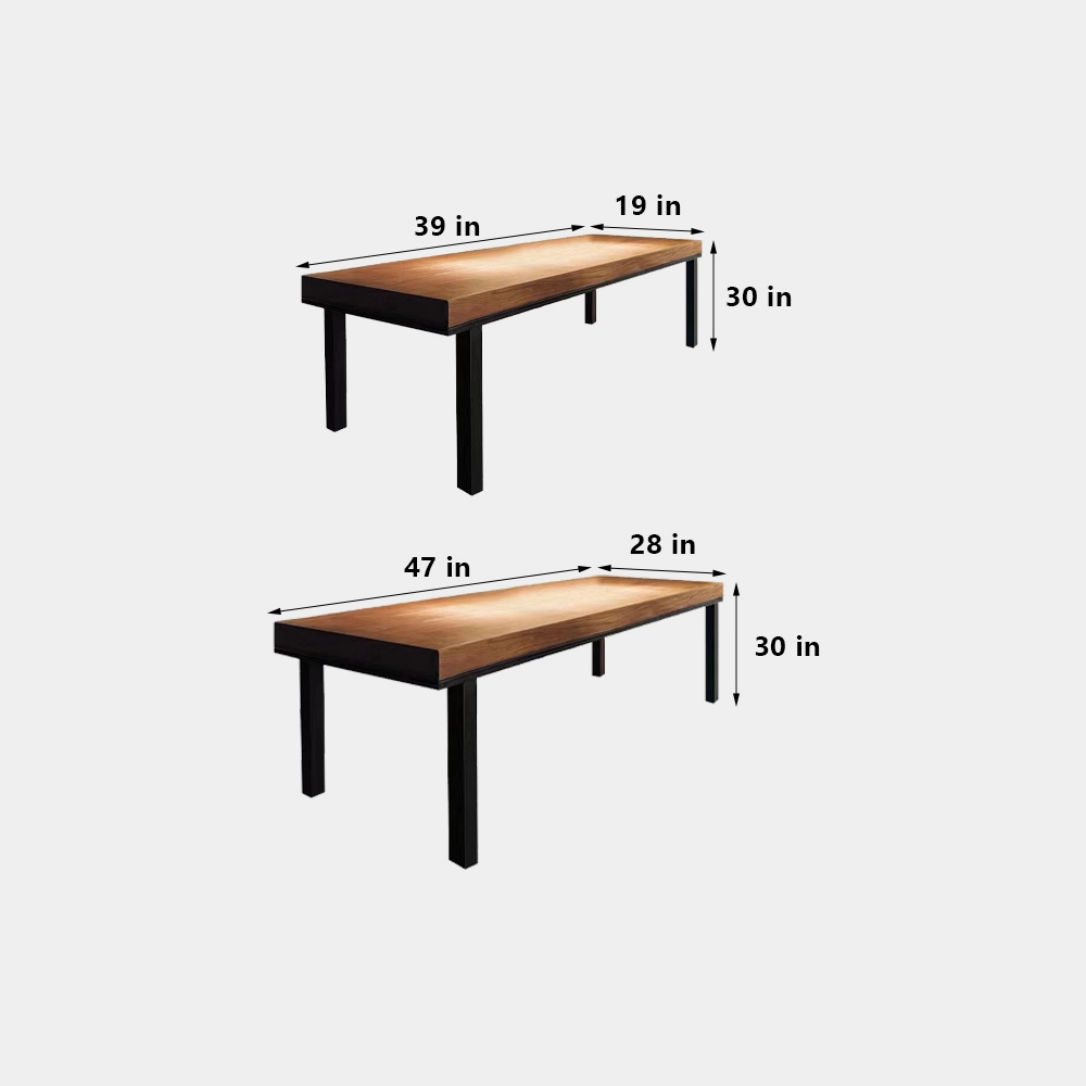 Solid Wood Rectangular Meeting Table Minimalist Design for Modern Office - image 7