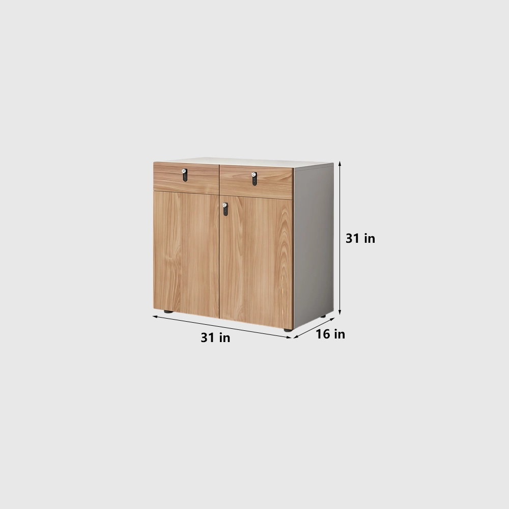 Combination Lock Wooden File Cabinet - image 6