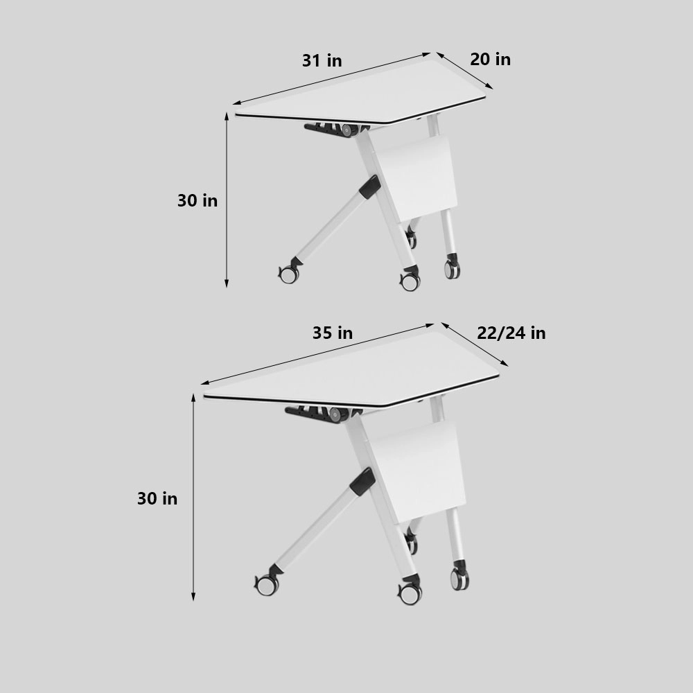Interlocking Folding Meeting Table on Wheels – Portable Modular Conference Desk - image 7
