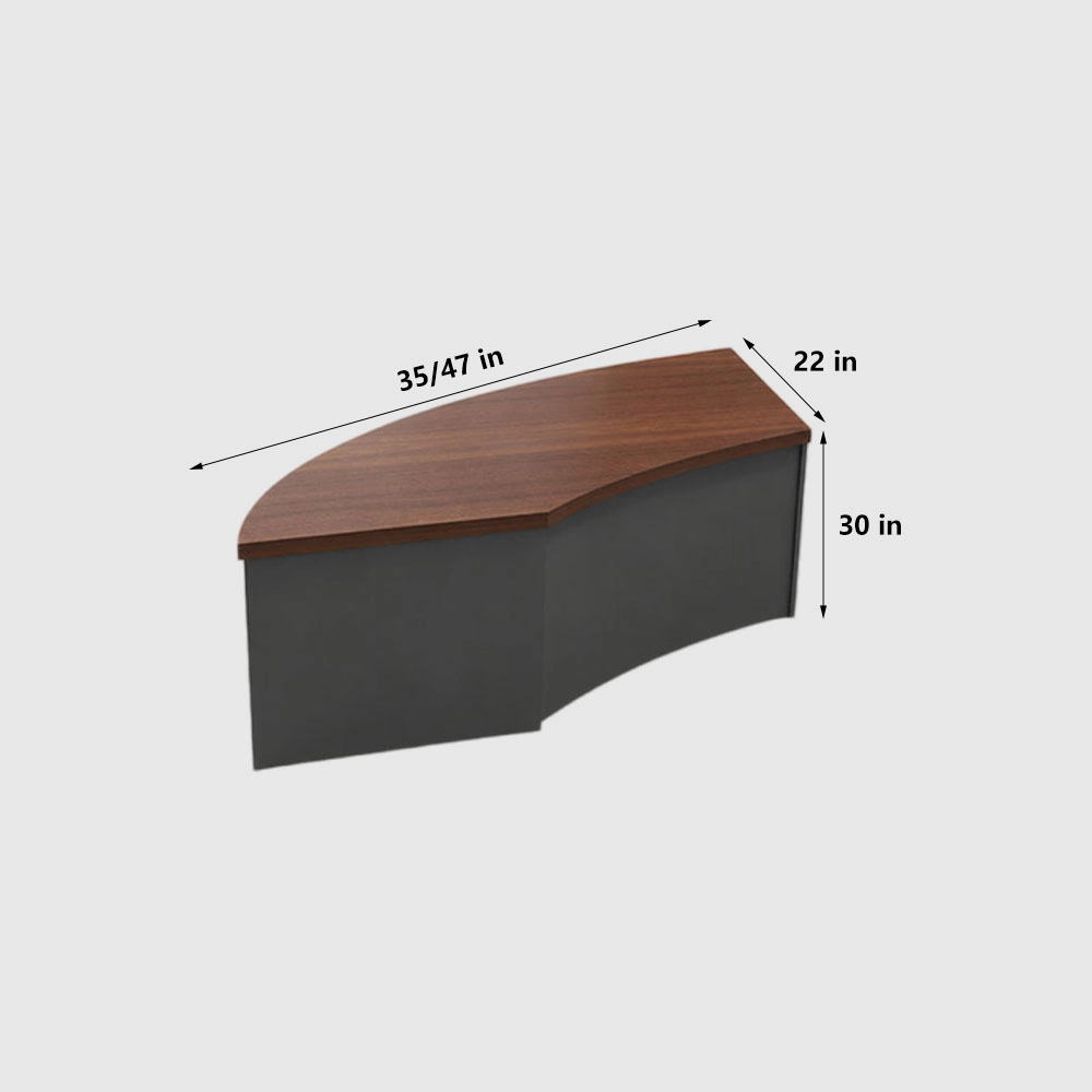 Modular Curved Extra-Thick Conference Table Free-Splice Arc Design - image 7