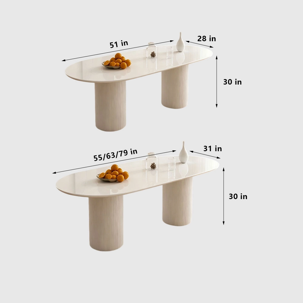 French Cream Style Oval Conference Table – Elegant Meeting Table for Office - image 7