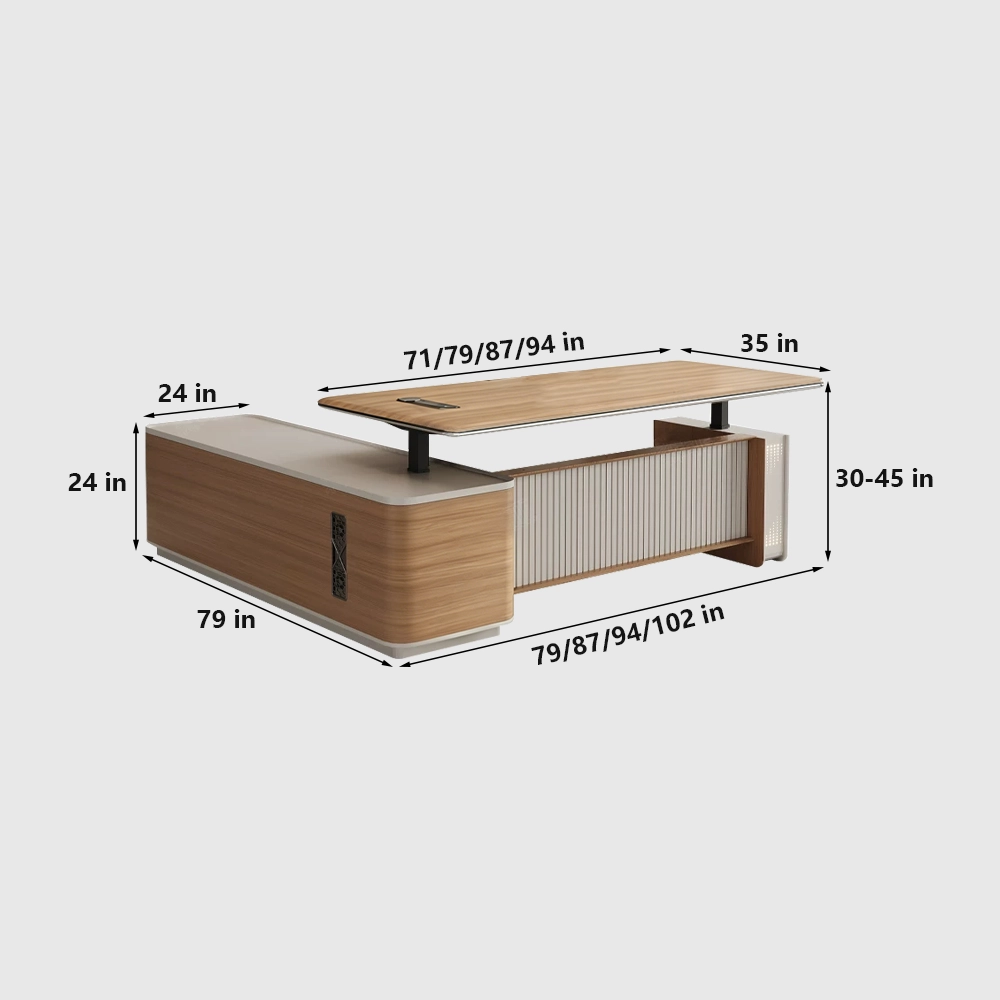 Modern Electric Height Adjustable Executive Office Desk - image 7