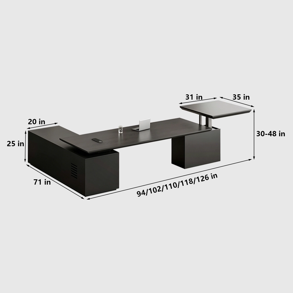 Modern Executive Height-Adjustable Desk - image 7