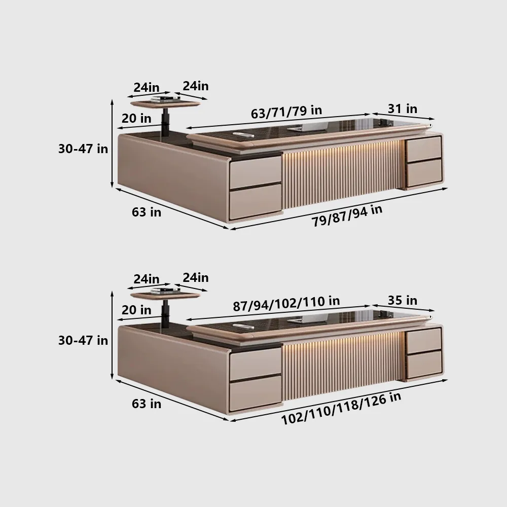 Electric Lift Executive Office Desk - image 7