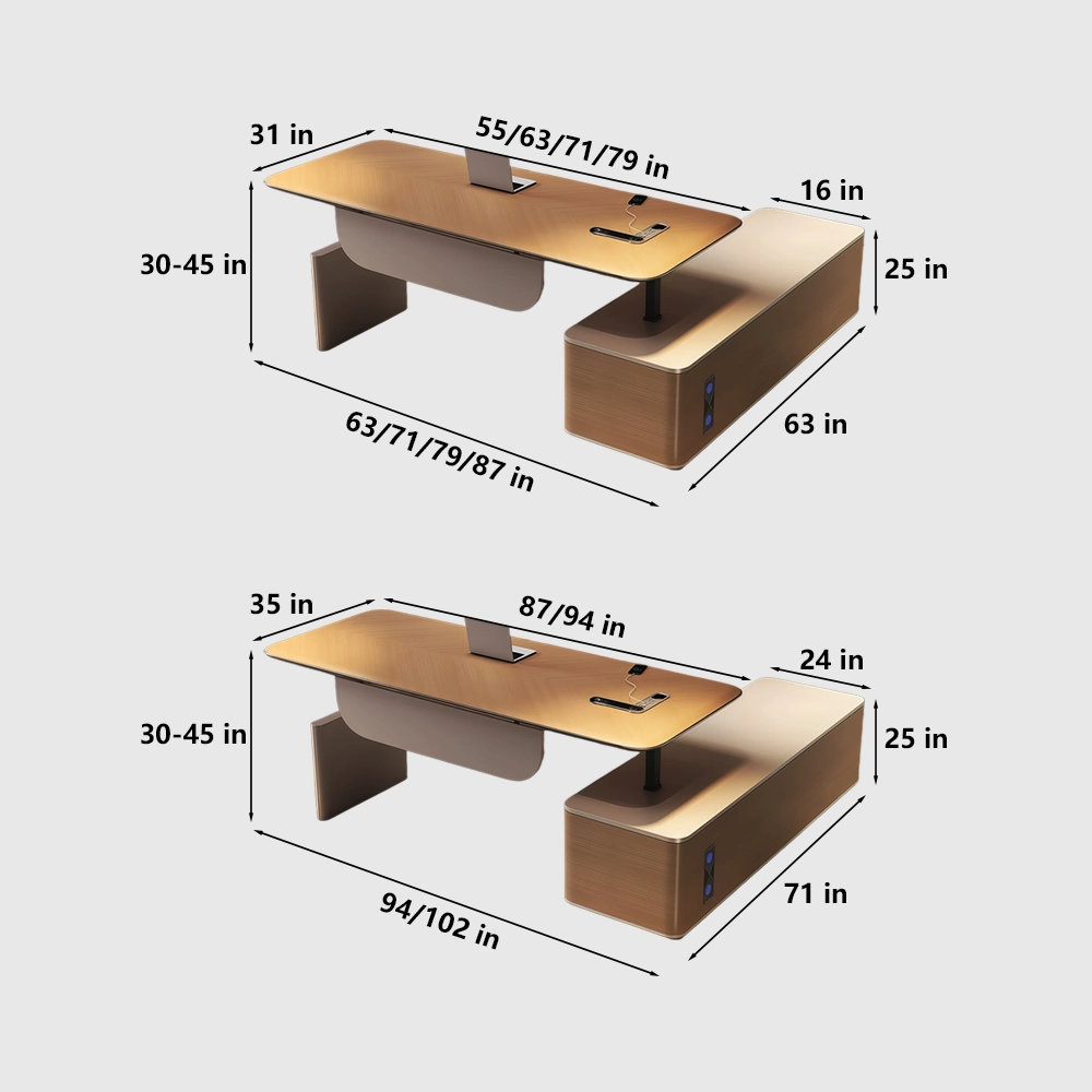 Adjustable Electric Standing Desk with Side Storage – Simple Modern Office Furniture - image 7