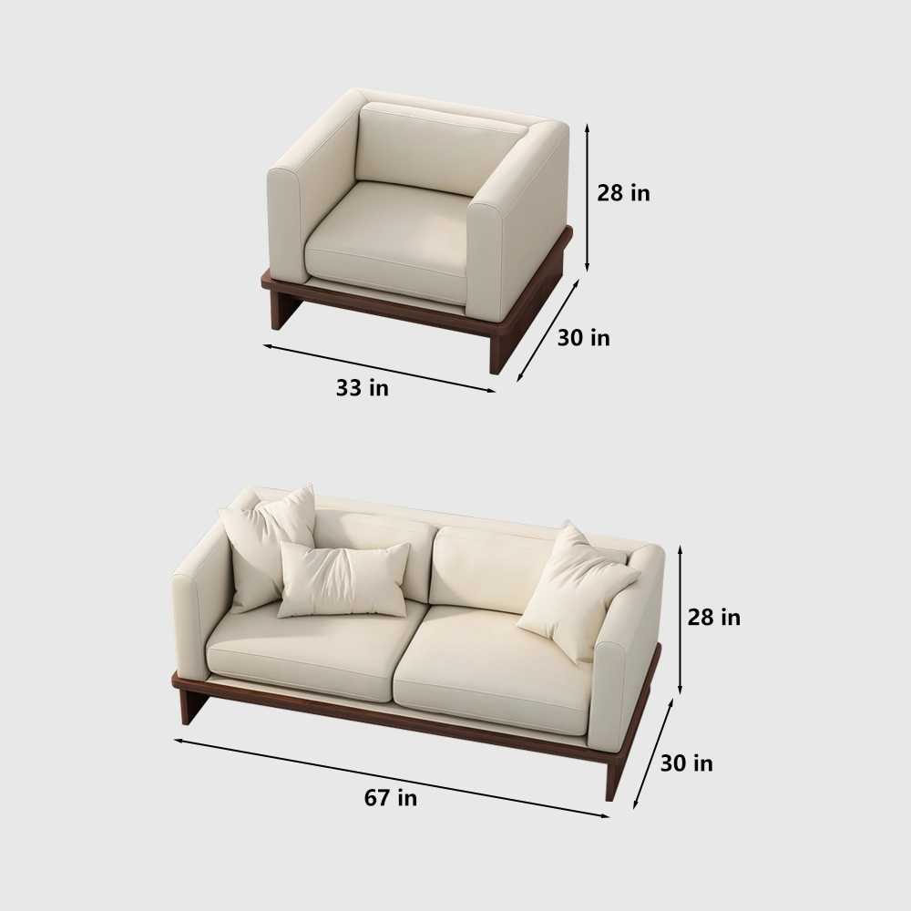 Simple Solid Wood Sofa for Business Lounge - image 7