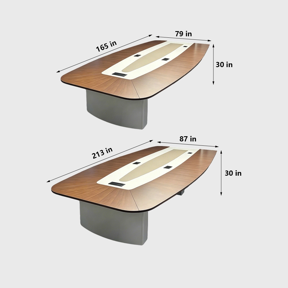 Solid Wood Conference Table for Office  Premium Reception Long Desk - image 7