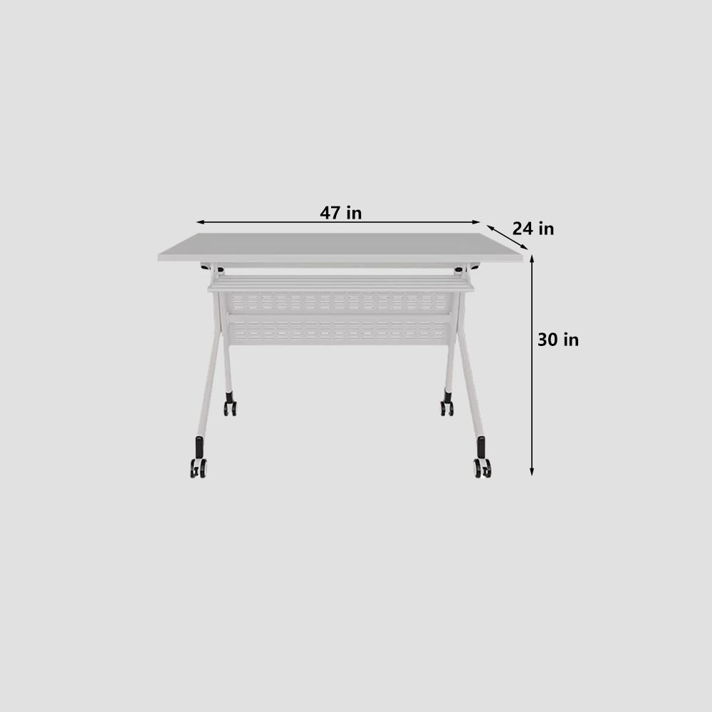 Mobile Folding Meeting Table – Modular Stackable with Casters - image 7
