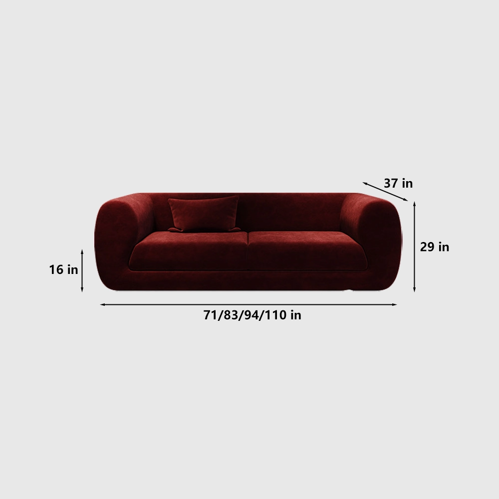 Modern Style Red Vertical Sofa - image 7