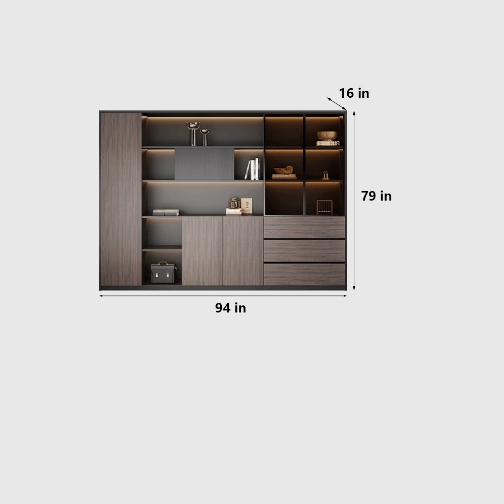 Modern Classic Wood Office Cabinet  – Floor Standing - image 6