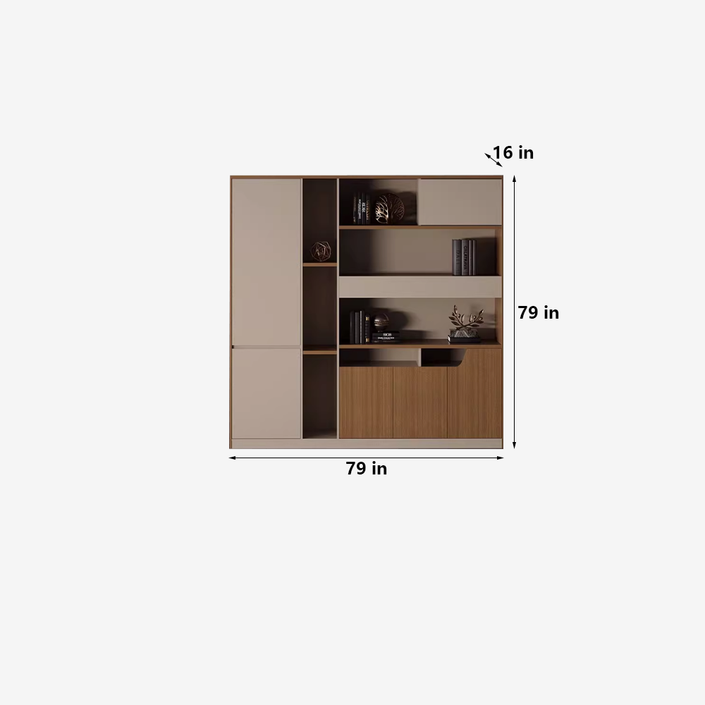 Luxury Wood Grain Filing Cabinet With Lights - image 6