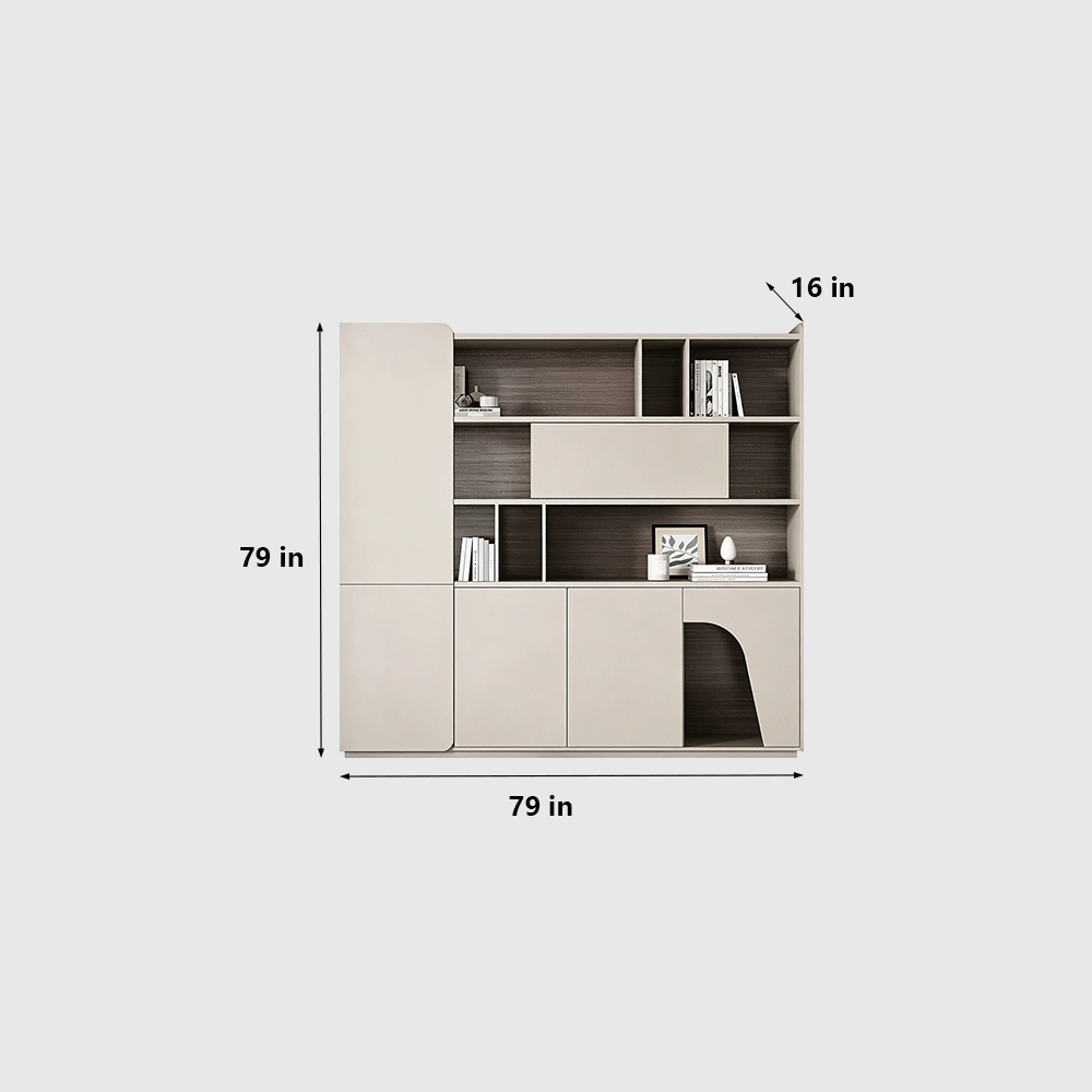 Modern Open Bookcase Backdrop File Cabinet - image 6