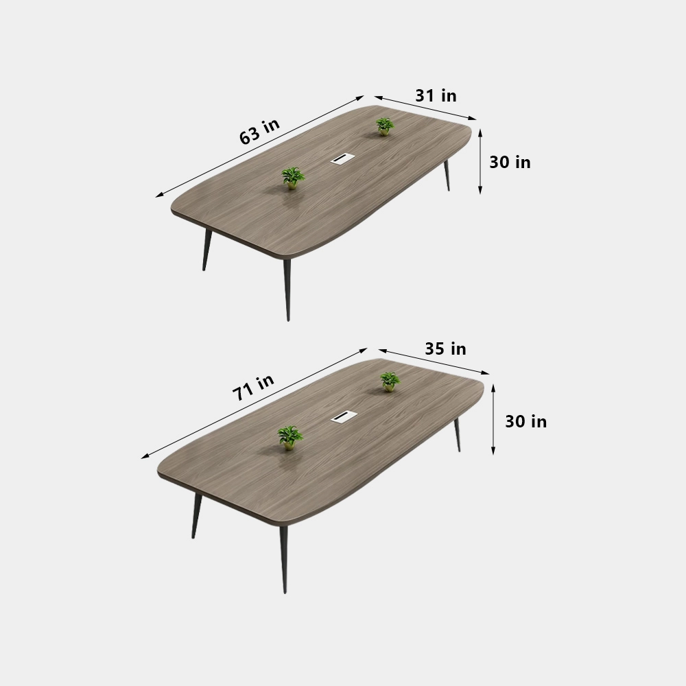 Sleek Modern Conference Table Minimalist Office Meeting Desk - image 9