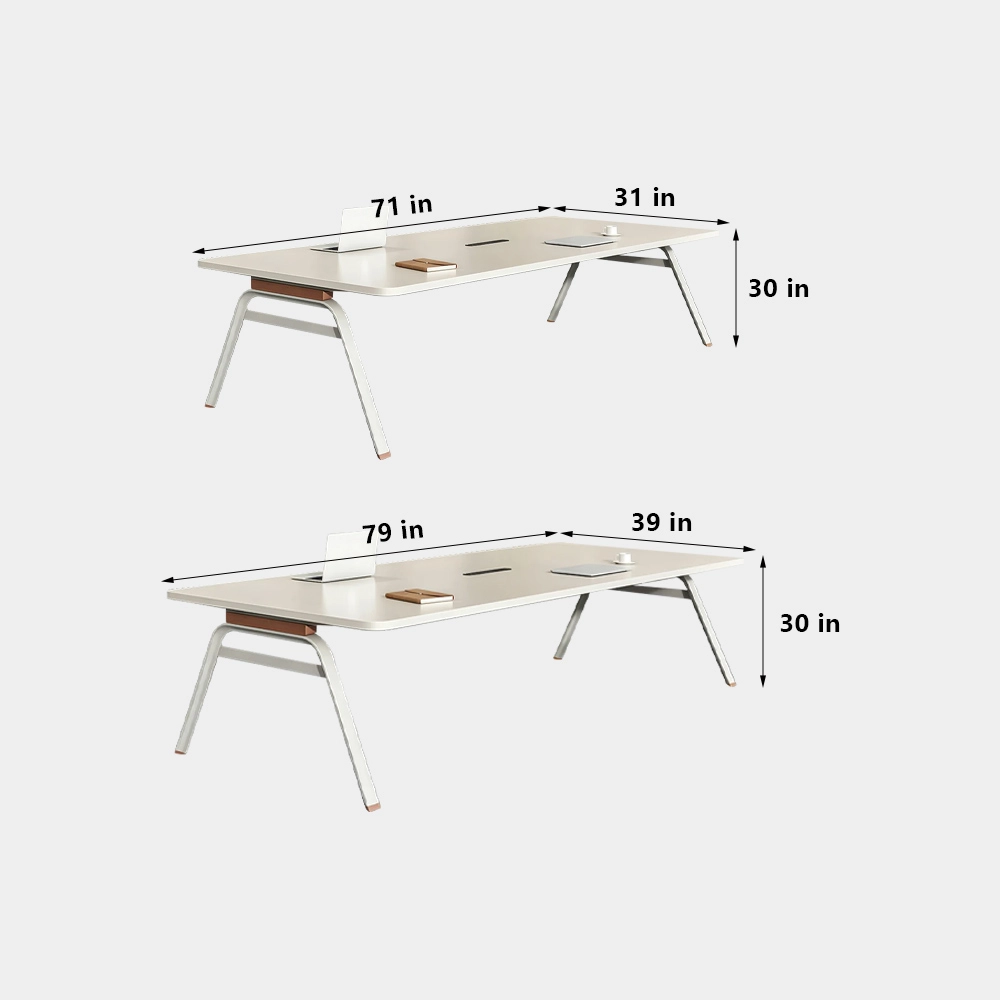 Minimalist Modern Conference Table – Long Rectangle Desk for Office Meeting Rooms - image 7