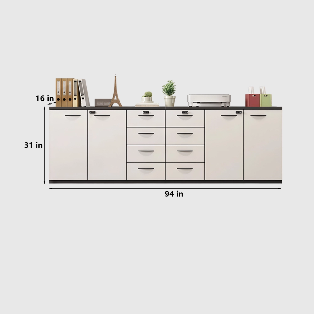 Lockable Wooden Filing Cabinet for Workspace - image 15