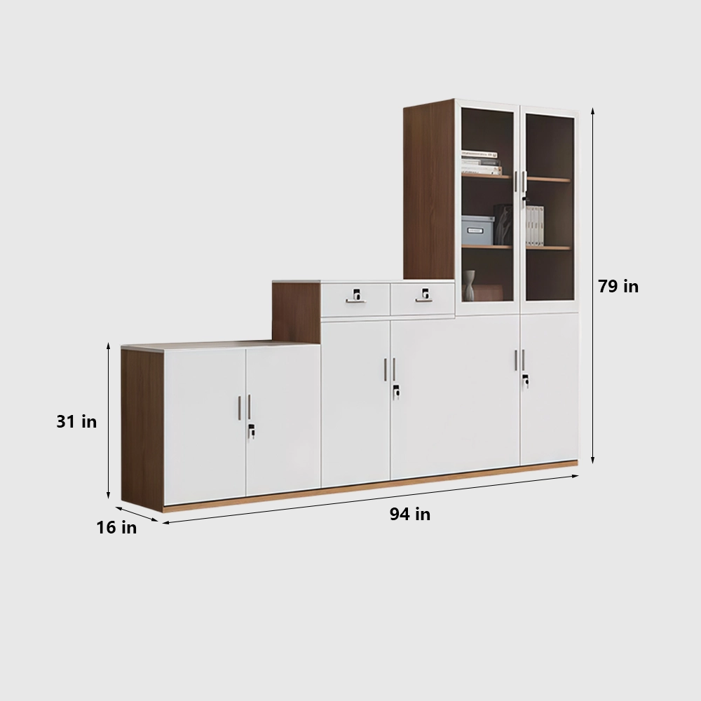 Office File Cabinet Wooden Low - High - image 18