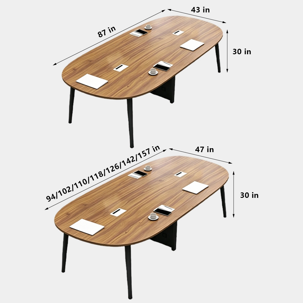 Modern Oval Conference Table – Minimalist Meeting Desk for Office - image 8
