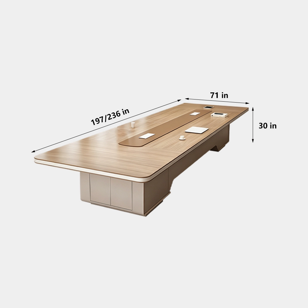 Elegant Long Conference Table – Modern Light Luxury Style - image 8