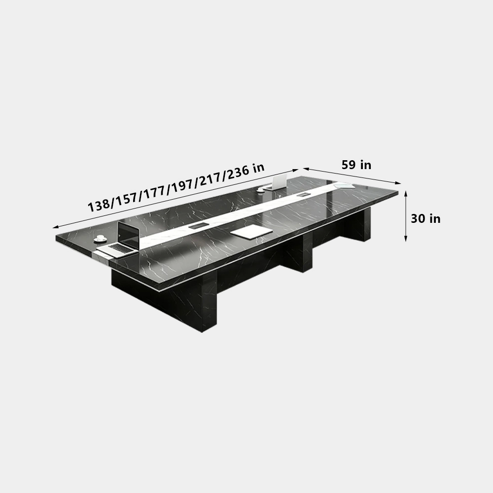 Modern Large Conference Table – Heavy Duty Thickened Meeting Desk - image 8