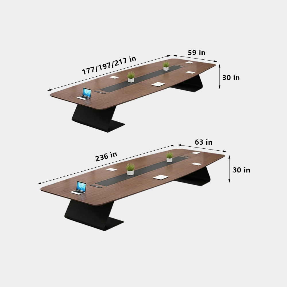 Modern Large Conference Table  Long Rectangular Meeting Table - image 8