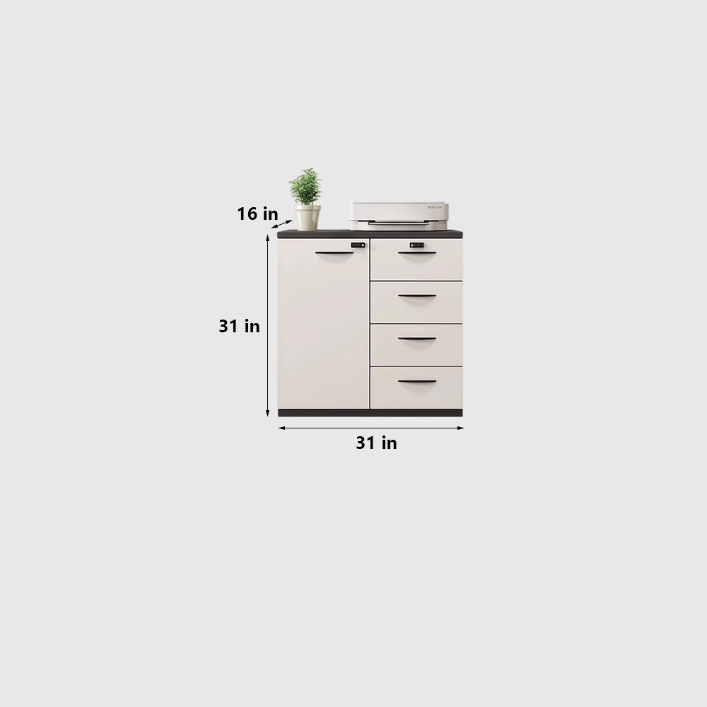 Lockable Wooden Filing Cabinet for Workspace - image 7