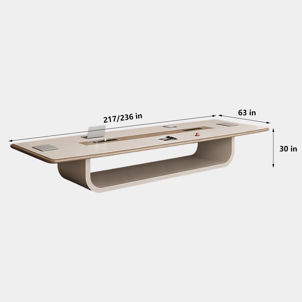 Creative Painted Meeting Table – Minimalist Long Rectangle Desk - image 17