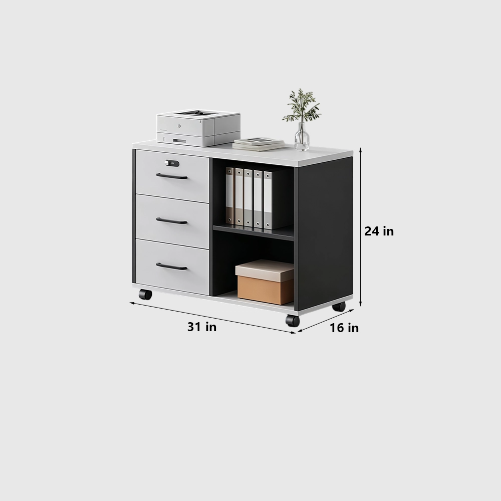 Modern Mobile File Cabinet with Lock Drawers - image 7