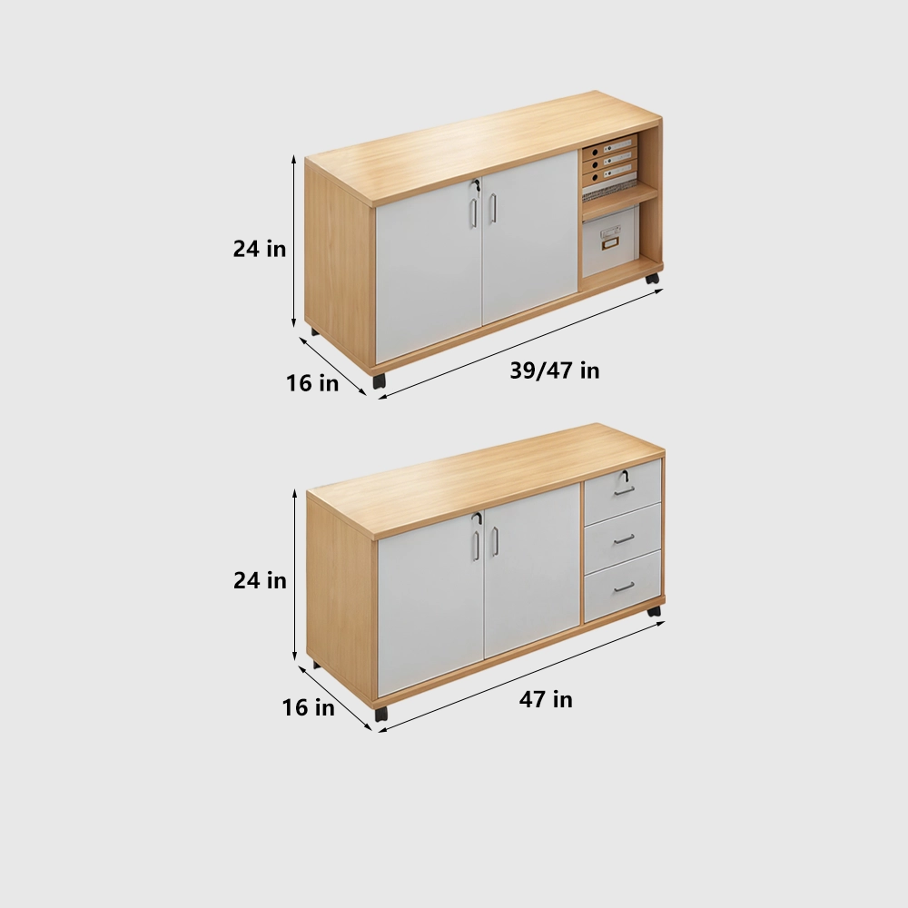 Mobile Lockable Low Office Cabinet - image 8