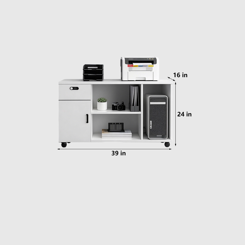 White Office Cabinet for Printer and Files - image 7