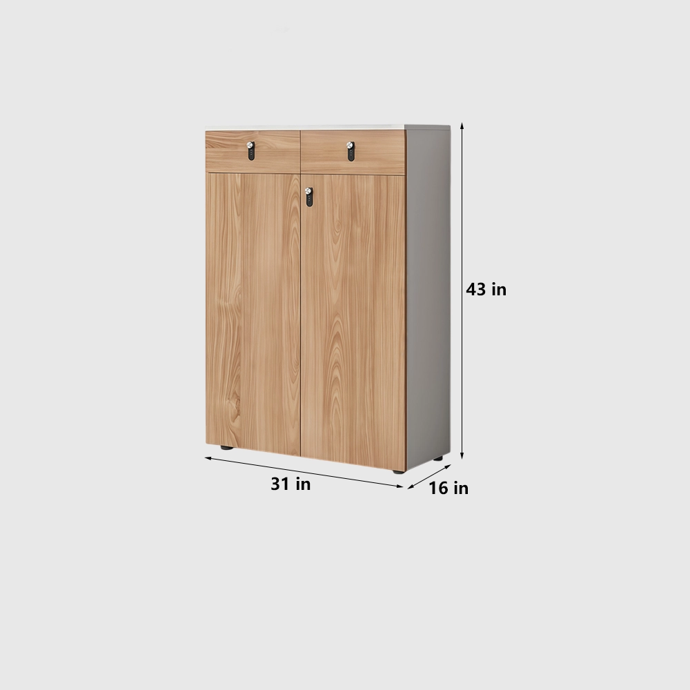 Combination Lock Wooden File Cabinet - image 7