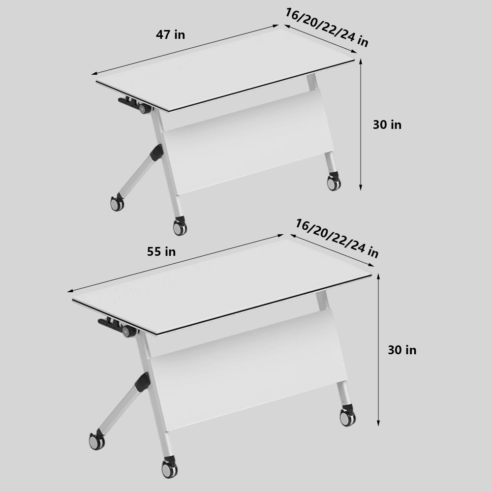 Interlocking Folding Meeting Table on Wheels – Portable Modular Conference Desk - image 8