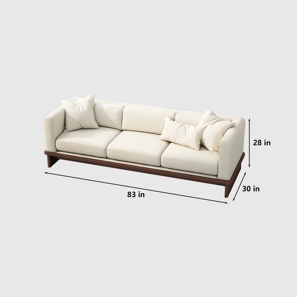 Simple Solid Wood Sofa for Business Lounge - image 8