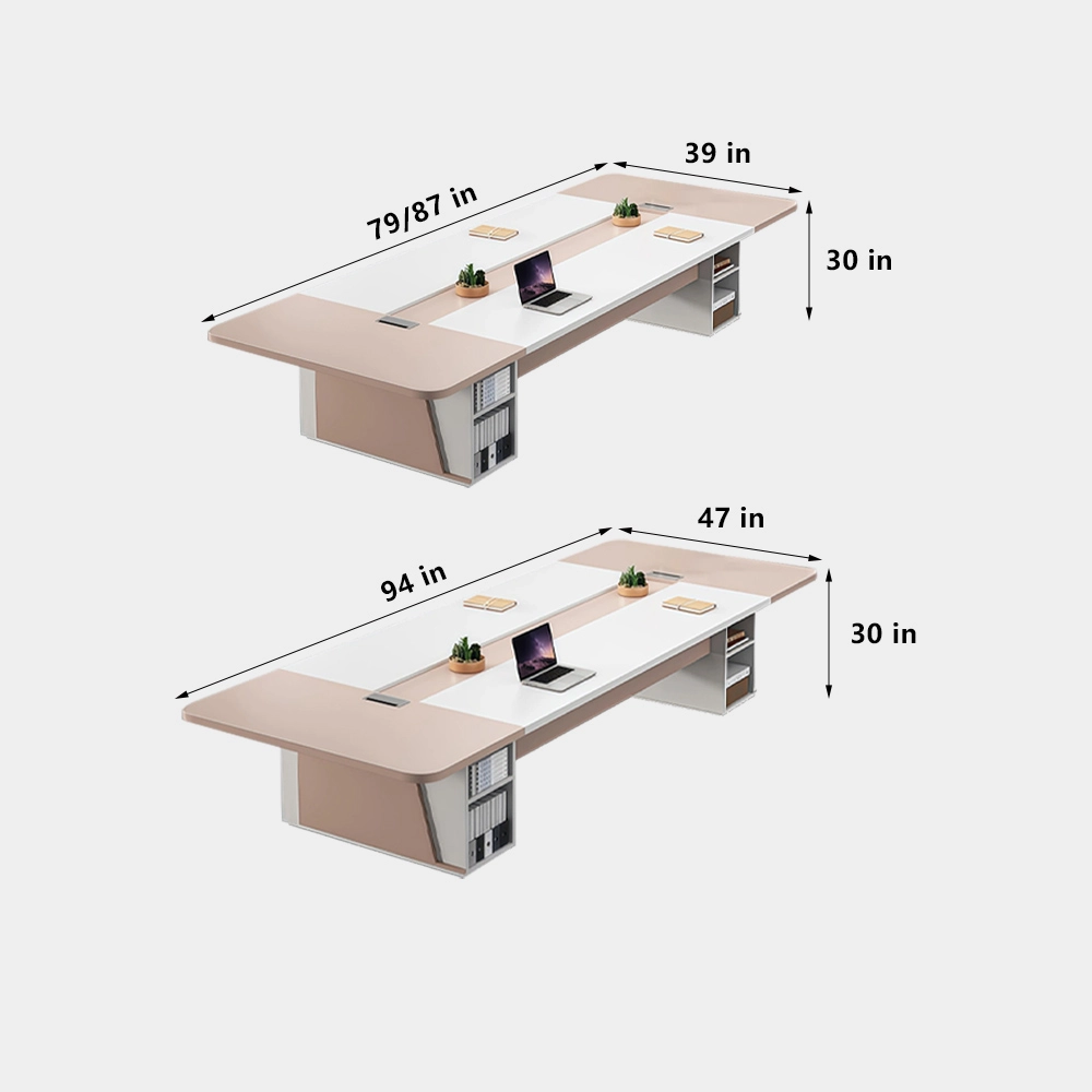 Contemporary Long Conference Table – Large Boardroom Furniture for Business - image 8