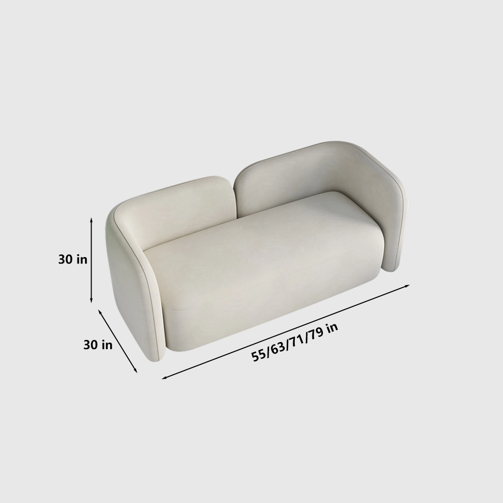 Minimalist Style Cream-Colored Sofa - image 8
