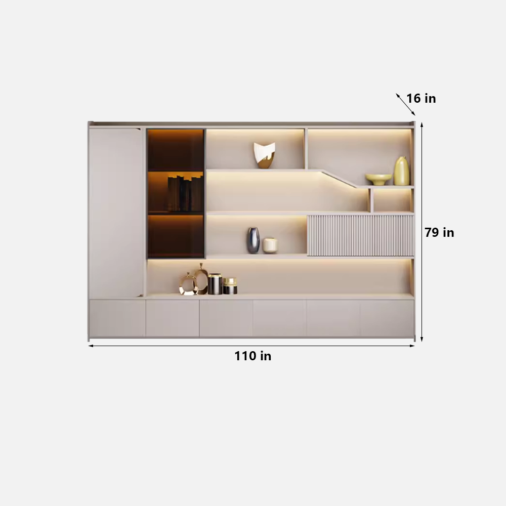 Wooden Modern Office File Cabinet With Lock - image 8