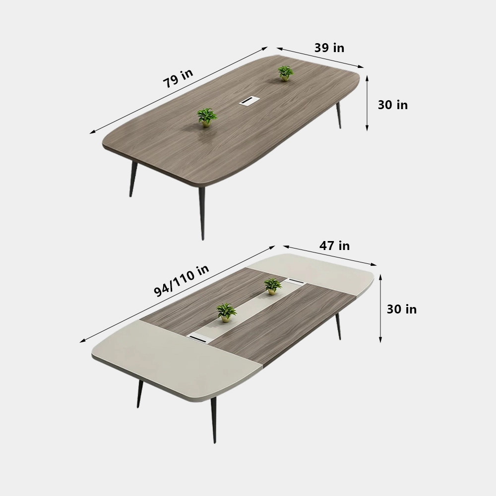 Sleek Modern Conference Table Minimalist Office Meeting Desk - image 10