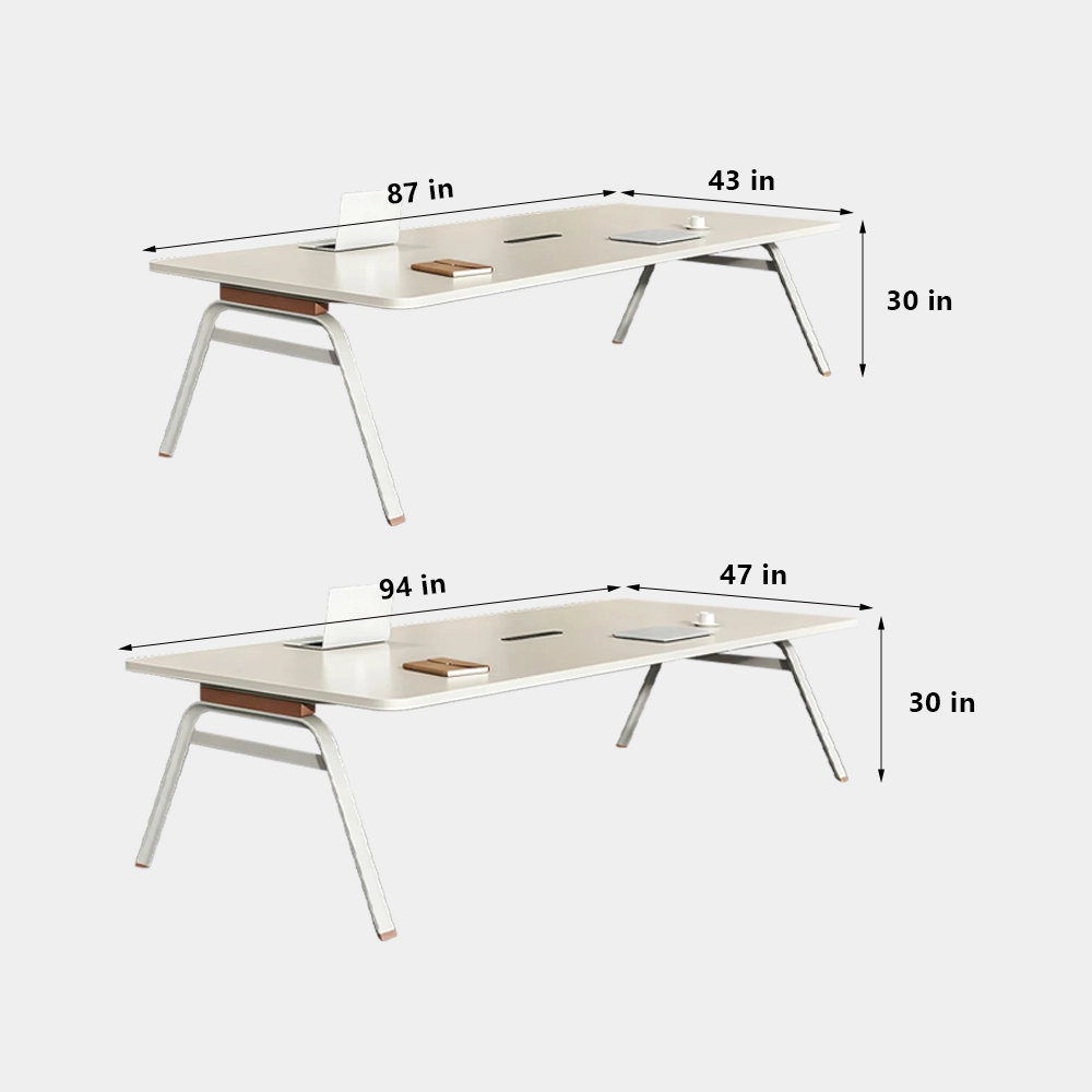 Minimalist Modern Conference Table – Long Rectangle Desk for Office Meeting Rooms - image 8