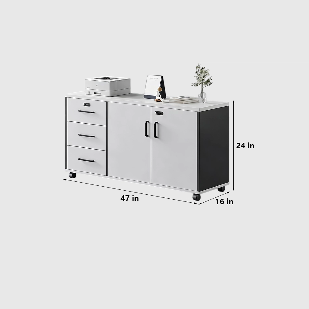 Modern Mobile File Cabinet with Lock Drawers - image 8