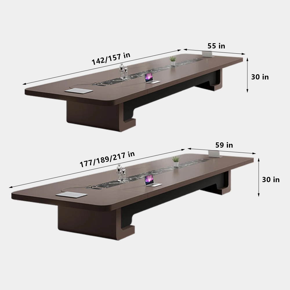 Luxury Piano Gloss Finish Conference Table – Large Modern Rectangle Boardroom Table - image 9