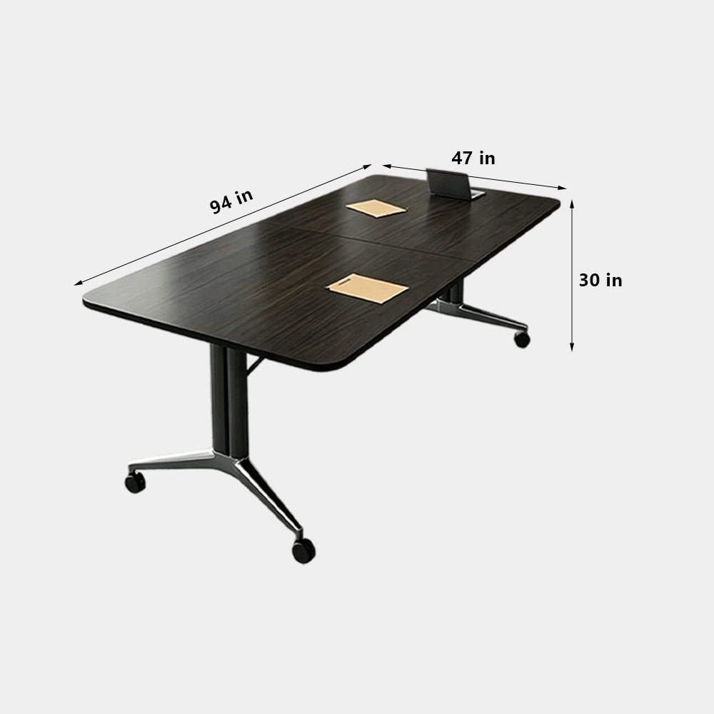 Foldable Conference Table Long Rectangular & Movable Modular Design - image 9