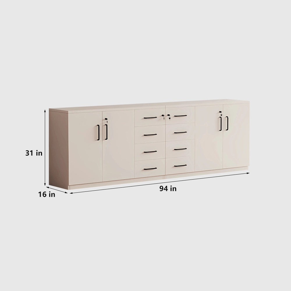 Low Office Filing Cabinet with Lockable Drawers - image 8