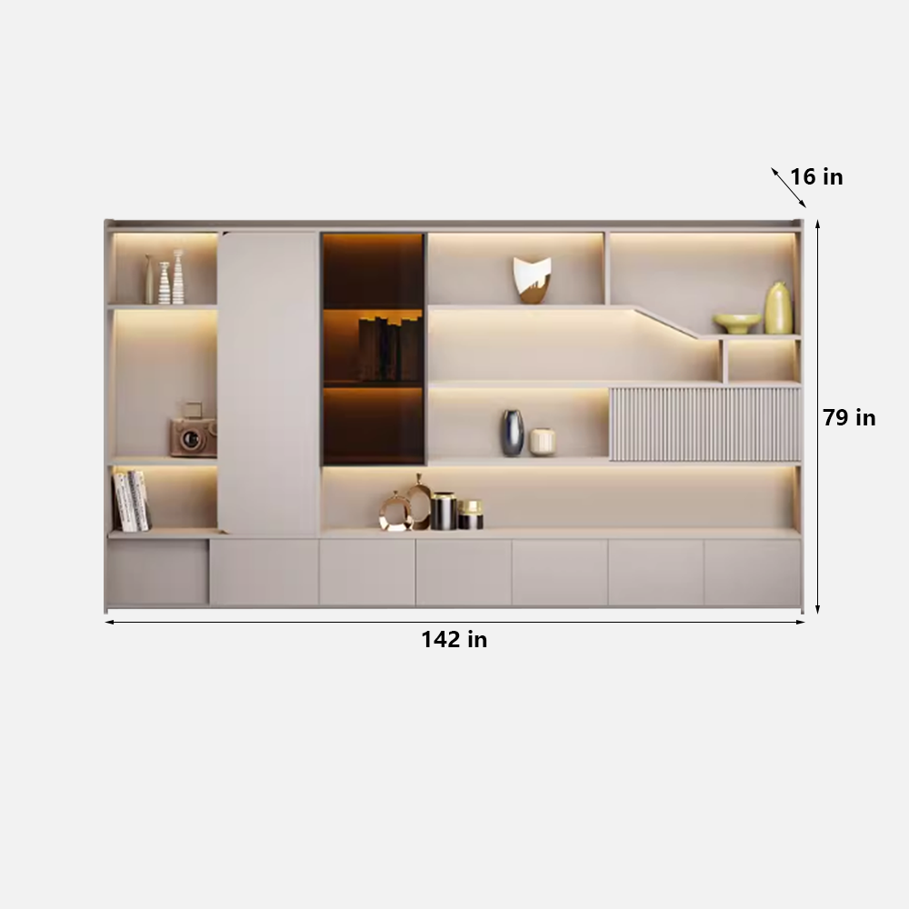 Wooden Modern Office File Cabinet With Lock - image 9