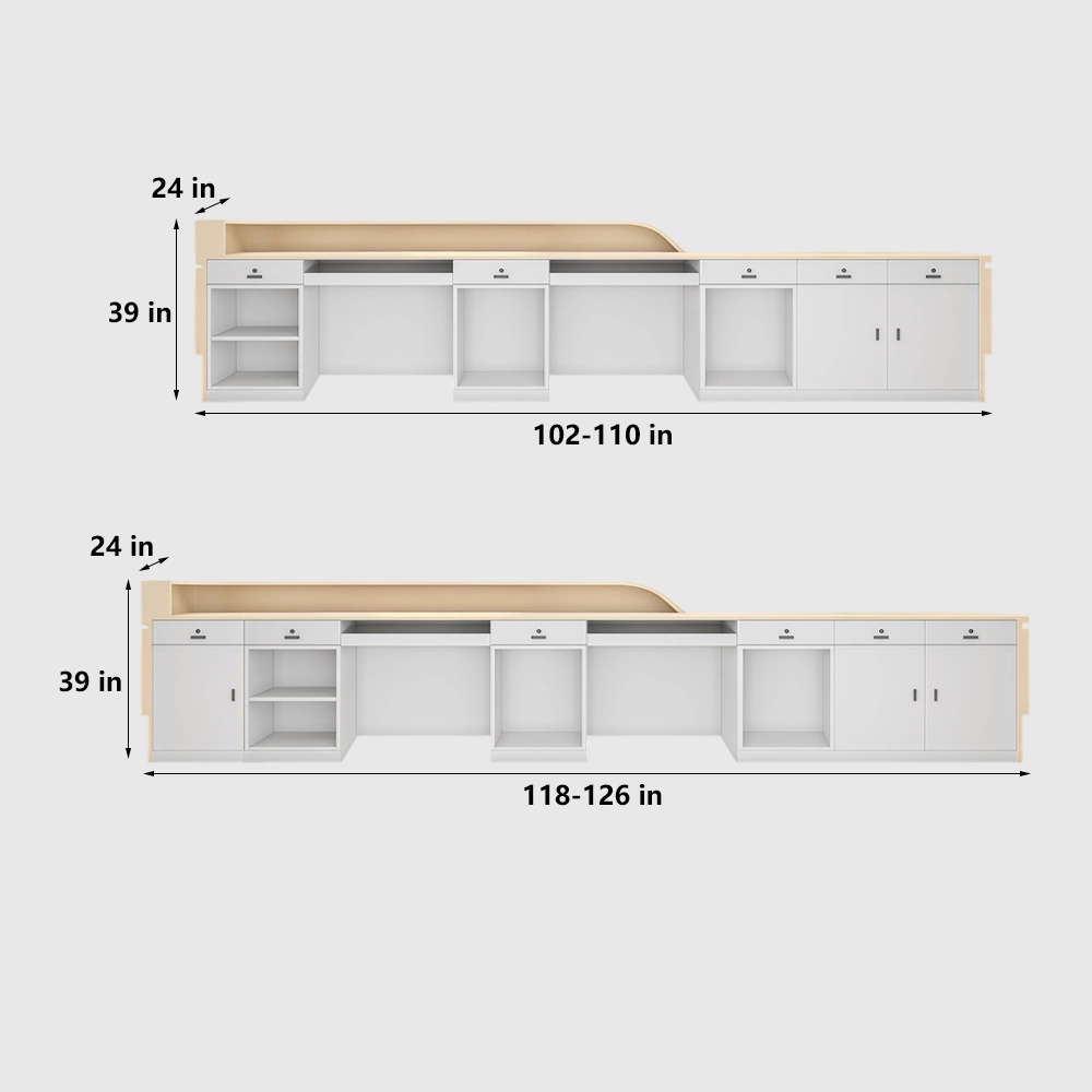 Elegant Cream-style Reception Desk - image 9