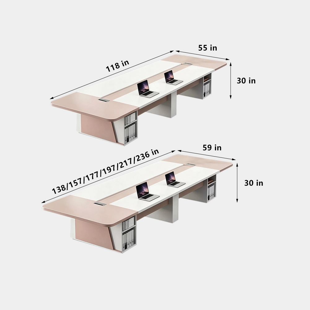 Contemporary Long Conference Table – Large Boardroom Furniture for Business - image 9