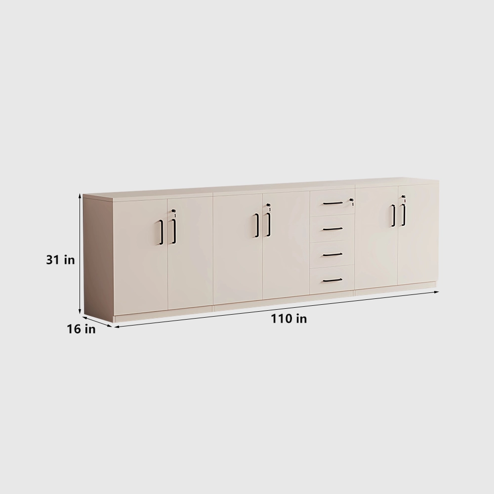 Low Office Filing Cabinet with Lockable Drawers - image 9