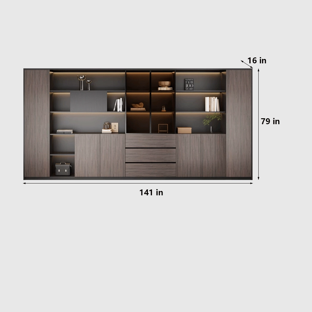 Modern Classic Wood Office Cabinet  – Floor Standing - image 9