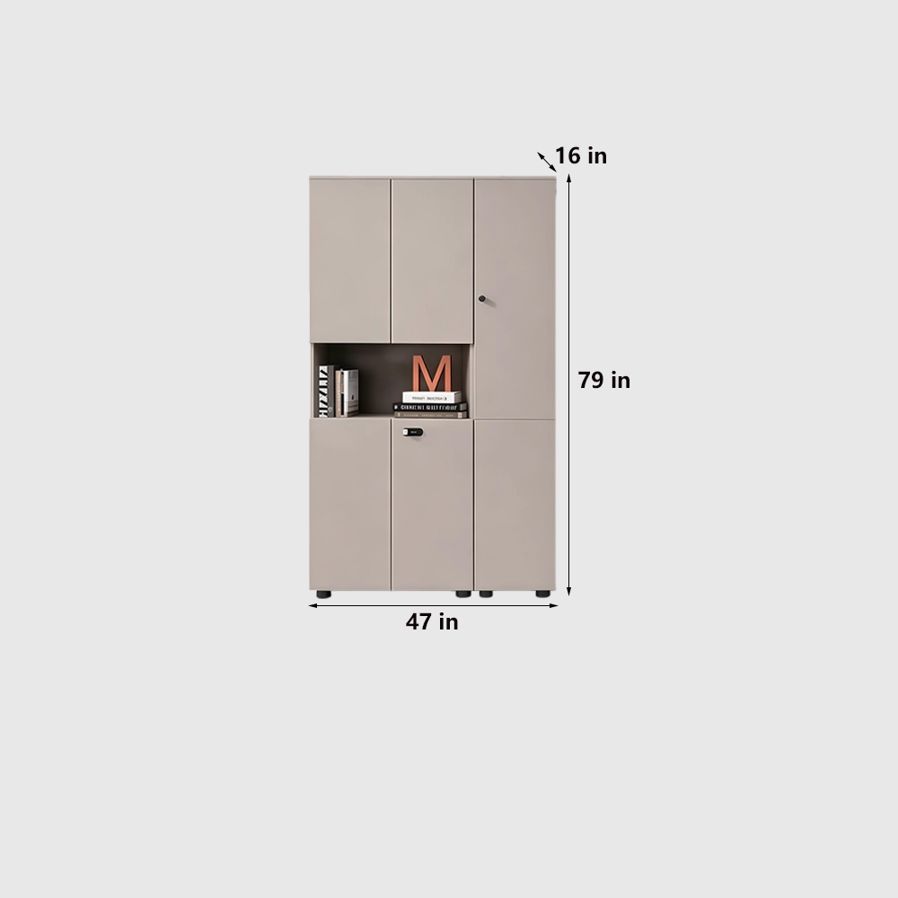 Wooden Lockable Office Storage Cabinet - image 9