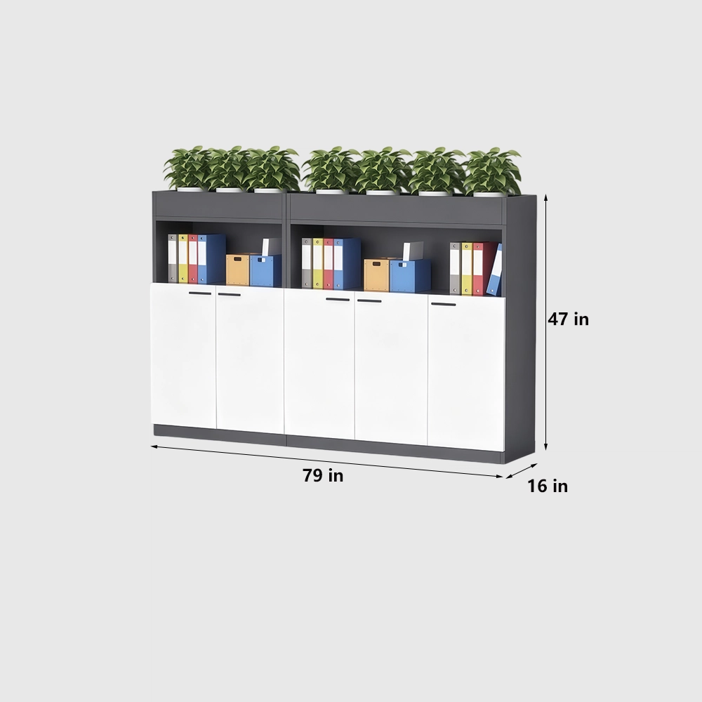 Office Filing Cabinet with Decorative Planter Shelf - image 10