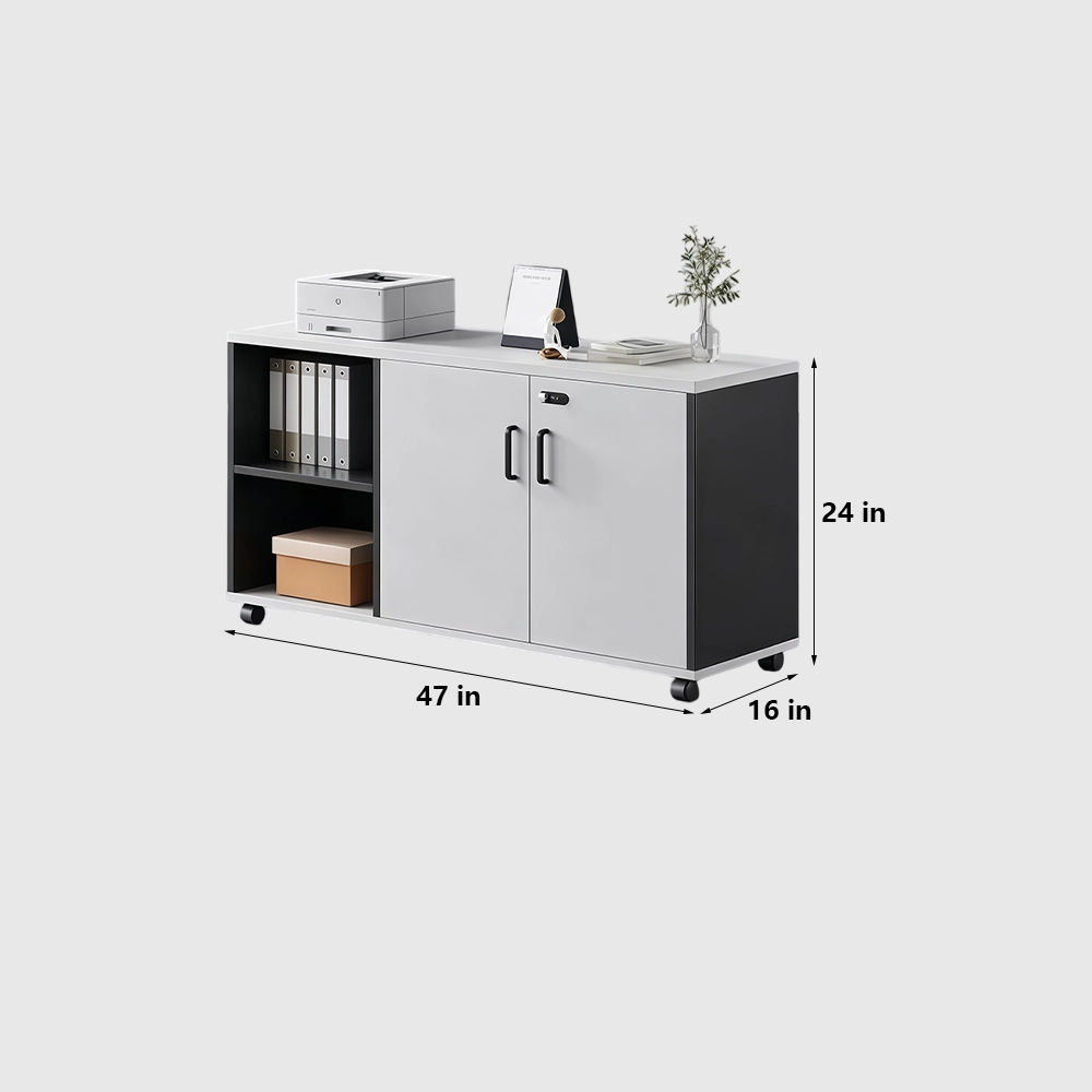 Modern Mobile File Cabinet with Lock Drawers - image 9