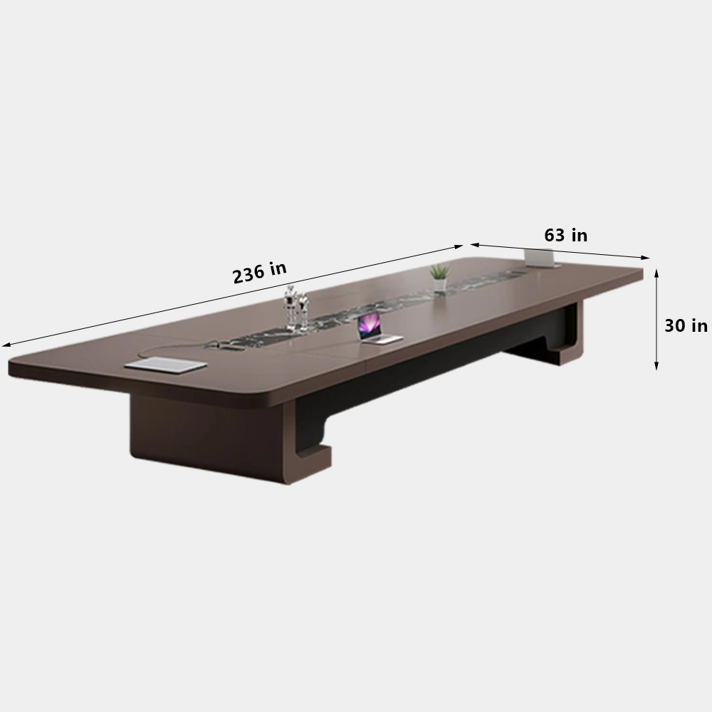 Luxury Piano Gloss Finish Conference Table – Large Modern Rectangle Boardroom Table - image 10